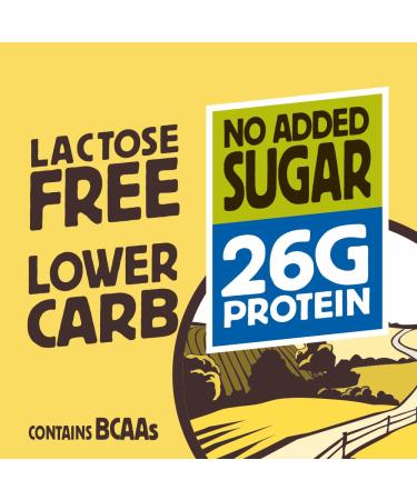 Chiefs Milk Protein Drink - 26g Protein BCAA Low Carb Lactose Free Low Sugar | 6 x 330ml Vanilla - International Shipping Available - Buy Online on GoSupps.com