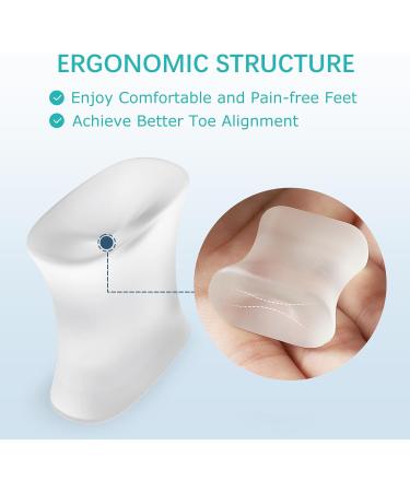 Upgraded Gel Toe Separators - 12 Pack Aloe Vera Infused Silicone Spacers for Bunion & Callus Relief - Men & Women (Medium Size - Buy Online on GoSupps.com