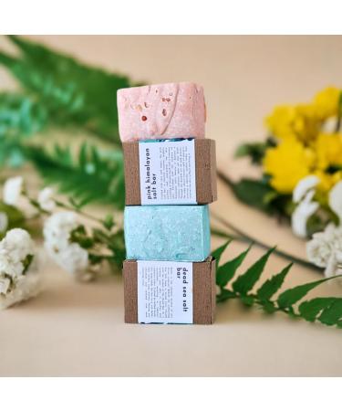 Natural Pink Himalayan Salt Soap - Vegan Cold Process 6 oz | Eco-Friendly & Nourishing - Buy Online on GoSupps.com