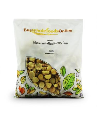Organic Macadamia Nut Halves Raw 500g (BWFO)
