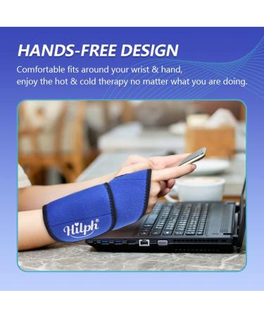 Hilph Wrist Ice Pack - Reusable Gel Cold Wrap for Carpal Tunnel, Sprains, and Injuries - Buy Online on GoSupps.com