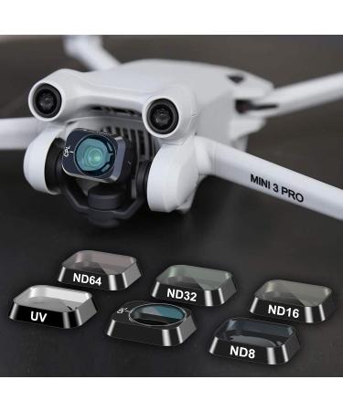 Artman ND Filter Set for DJI Mini 3/3 Pro - 6-Pack CPL, UV, ND8, ND16, ND32, ND64 Filters (Aluminum Alloy Frame) - Buy Online on GoSupps.com