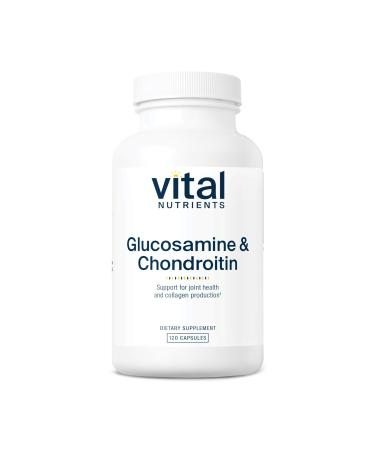 Vital Nutrients Glucosamine & Chondroitin | Healthy Cartilage Mobility and Joint Support Supplement | Gluten Dairy Soy Free | Non-GMO | 120 Capsules