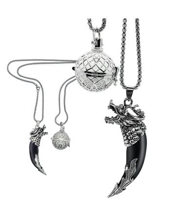 Hollow Ball Pendant Car Essential Oil Diffuser Car Mirror Hanging Accessories Air Diffuser Freshener Perfume Necklace Pendant Aromatherapy Jewelry Ornament Gift For Men Women Silver