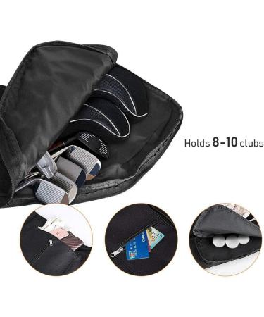 Portable Golf Carry Bag | Foldable Driving Range Carrier | Water Resistant | Multi Colors | Gift for Men & Women Golfers | Customizable | Black - Buy Online on GoSupps.com