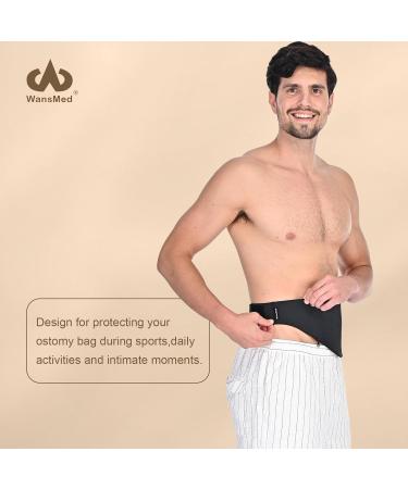 Ostomy Bag Covers for Men & Women - Stylish Black Ostomy Belt for Sports & Daily Use | Fits All Colostomy Bags (S) Small - Buy Online on GoSupps.com