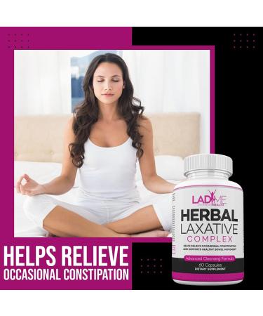 Herbal Laxative for Women - Gentle Constipation Relief with Psyllium Husk, Cascara Sagrada & Probiotics - 60 Capsules - Buy Online on GoSupps.com