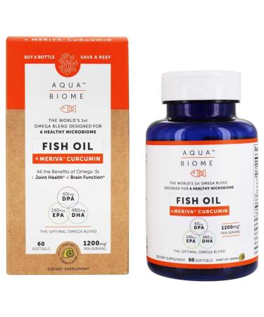 Enzymedica Aqua Biome Fish Oil + Meriva Curcumin Lemon  1200 mg 60 Softgels