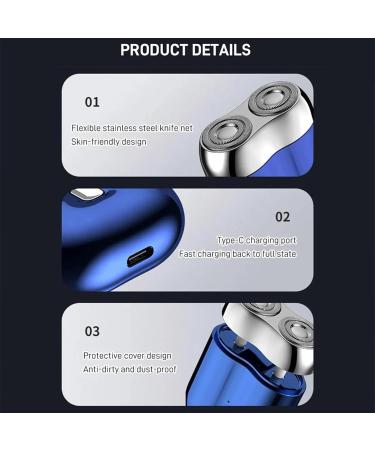 2024 New Upgrade Pocket Shaver USB Mini Shavers for Men Double Head Razor Electric Mini Portable Razor Floating Cutter Head Convenient for Home Car Travel (Gray) - Buy Online on GoSupps.com