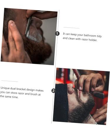 Ipetboom Shaving Brush Storage Rack | Metal Shaving Tools Organizer for Beard & Hair Brushes | Durable Razor Stand & Holder - Buy Online on GoSupps.com