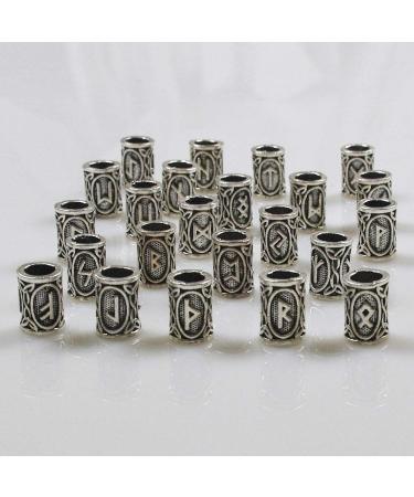 Viking Hair Accessories Set: 24 Hair & Beard Beads, 6 Pull Hair Pins, 100 Rubber Bands - Black, with Storage Bag - Buy Online on GoSupps.com