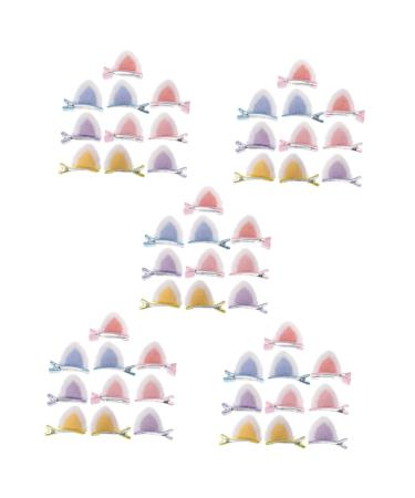 minkissy 25 Pairs Children's Hairpin Hair Clips for Kids Childrens Barrettes Cat Ear Hair Clips Plush Hair Accessories Kids Headbands Bunny Headband Fox Ear Hair Band Girls Hair Halloween