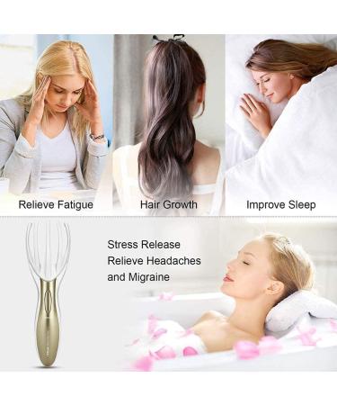 Tezam Electric Head Massager | Neck & Scalp Massage Tool with Vibration | Stress Relaxation Spa Therapy | Soft Resin Finger Gripper Claw | Healing Head Spa Device - Buy Online on GoSupps.com