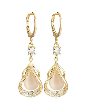 Anulely magnetic earrings |Lymph flow crystal dangling earrings - slimming magnetic lymph flow earring combustion fat light magnetic plug drop earring for women weight loss