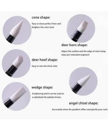 Vaceer 5Pcs Nail Art Sculpture Pen Set with Acrylic Rhinestone Handle - Double Ended Design and Painting Tool for Manicure - Buy Online on GoSupps.com