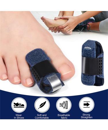 Toe Splint for Broken Toe - U-Shaped Toe Corrector Brace | Adjustable Support for Claw Toes (2 Pcs) - Men & Women - Buy Online on GoSupps.com