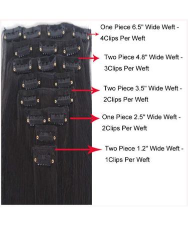 S-noilite 8 Clip-in Hair Extensions 58cm/22.8 inches Black Black 23 Inch - Smooth & Soft Natural Hair - Buy Online on GoSupps.com