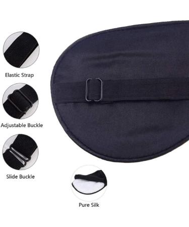 Silk Sleep Mask: Lightweight, Breathable & 100% Opaque Blindfold - Adjustable Strap for Women, Men & Children - Black - Buy Online on GoSupps.com