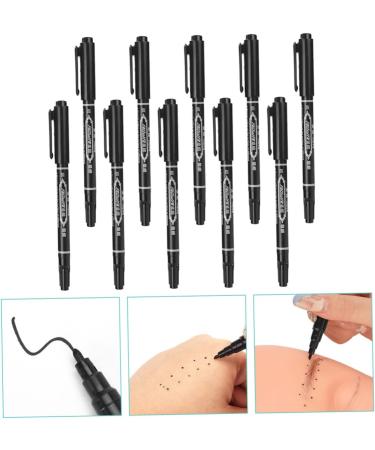 FOMIYES 10pcs Eyebrow Marker Pen Lip Mapping Pen Eyebrow Tattoos Pen Marker Pens Body Eyebrow Pencil Plastic 13.9x1.8cm Black - Buy Online on GoSupps.com