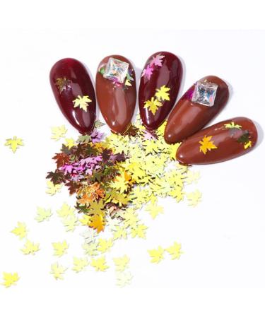 Maple Leaf Nail Sequins 4 Colors Fall Leaves Nail Art Glitter Sequins Autumn Fall Nail Art Stickers Fall Leaf Nail Art Glitter Maple Leaf Nail Flake Confetti Nail Sequins for Nail Art - Buy Online on GoSupps.com