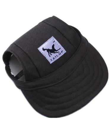 Itoda baseball cap small dog dog cap with ear holes baseball summer baseball cap adjustable dog hat puppy sports cap sun protection sun hat cat hat hate cap outdoor m black