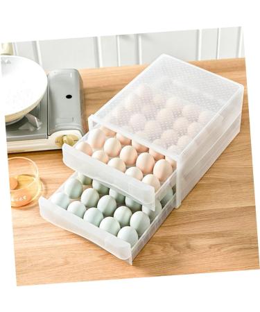 Hohopeti Serving Tray 2pcs Egg Storage Box Containers for Food Drawer Egg Container Kitchen Egg re-usable White 26x34x17cm - Buy Online on GoSupps.com