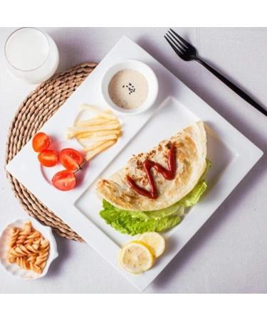 Plate Creative Ceramic Western Dish Steak Plate Breakfast Plate Grid Plate Square Plate Flat Plate Square Plate Gift Plate Kitchenware 28.5*28.5*1.6cm White - Buy Online on GoSupps.com