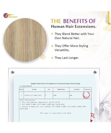 Moresoo Tape-In Hair Extensions Real Hair - 35 cm Ash Blonde #18/613 - 10 Piece / 20g Remy Quality for Easy Application - Buy Online on GoSupps.com