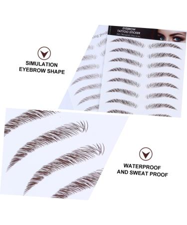 Housoutil 4pcs Eyebrow Stickers False Eyebrows for Women Water Transfer Eyebrow Sticker 6d Template Make up - Buy Online on GoSupps.com