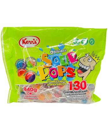 Generic Kerr's Original Sour Pops 130ct - 840g lollypop lolipops made in Canada kerrs