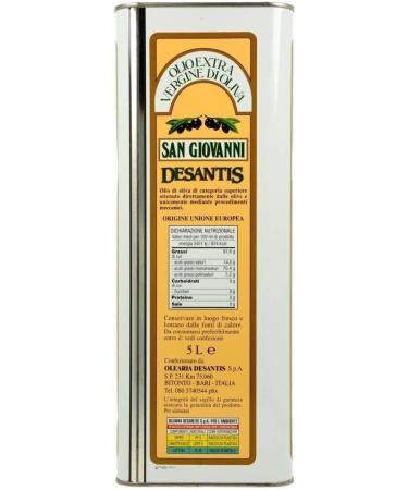 De Santis San Giovanni Olio Extra Vergine di Oliva extra virgin olive oil ideal for all applications in the kitchen 5 liter box + 1 sachet of Felce Azzurra talcum powder free sachet - Buy Online on GoSupps.com