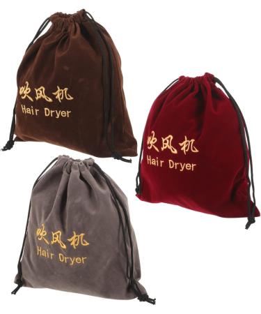 Healeved 12 Pcs Hair Dryer Storage Bag Blow Dryer Bag Travel Makeup Bag Organizer Velvet Storage Bag Fabric - Buy Online on GoSupps.com
