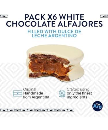 THEARG | Pack x6 Alfajores de Chocolate Relleno de Dulce de Leche Argentino | Alfajor de Argentina - Chocolate con Leche | 2.47 oz (Chocolate Blanco) - Buy Online on GoSupps.com