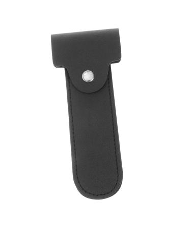 Frcolor razor-clearer travel needs razor protective cover razor safety case shavering bag made of PU leather storage razor box hair removal device leather case double-edged
