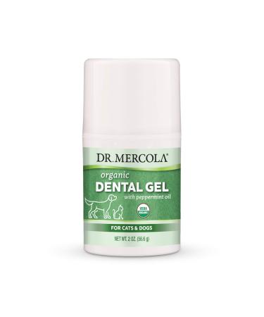 Dr. Mercola Organic Dental Gel with Peppermint Oil For Cats & Dogs 2 oz (56.6 g)