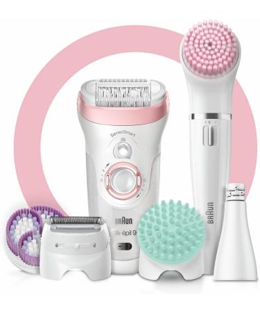 Braun Beauty Set 7-in-1 Hair Removal Epilator with Lady Shaver and Face Exfoliator - UK 2 Pin Plug - Gifts for Women - White/Pink - Buy Online on GoSupps.com