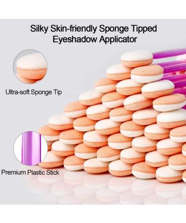 BEANPRECOY 100 Pcs Eyeshadow Brushes Double-Ended Sponge Eyeshadow Applicators Disposable Eyeshadow Brush Eye Makeup Applicators (Pink) - Buy Online on GoSupps.com