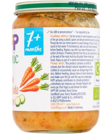HiPP Organic Veg Sweet Potato and Chicken Baby Food Jar 7+ months, 6-Pack - 190g - Buy Online on GoSupps.com