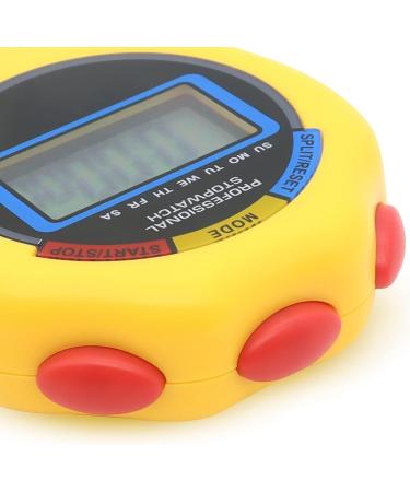 6 Pack Multi-Function Electronic Sport Stopwatch Timer - Large Display with Date, Time & Alarm - Ideal for Coaches & Referees - Yellow - Buy Online on GoSupps.com