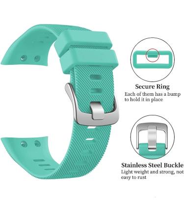 Watbro Compatible with Garmin Forerunner 45 Band  Soft Silicone Sport Replacement Watch Band  Fitness Strap Bracelet Wristband for Garmin Forerunner 45 Smartwatch Pink+Teal+Orange - Buy Online on GoSupps.com
