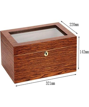 Cigar Boxs Cigar Case Cigar Box Desktop Cigar Humidor Case Glasstop Cigar Storage Box Cherry Finish with Hygrometer and Humidifier Holds 50 Cigars - Buy Online on GoSupps.com