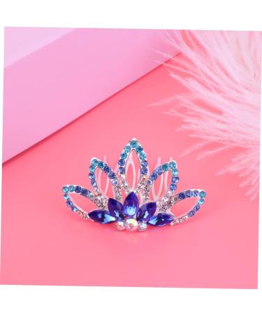 Ipetboom 1pc Wedding Hair Comb Wedding Headpiece Colorful Hair Comb Blue Hair Comb Tiara Hair Accessories for Kids Princess Hair Comb Bridal Hair Comb Wedding Insert Comb Rhinestones Miss - Buy Online on GoSupps.com