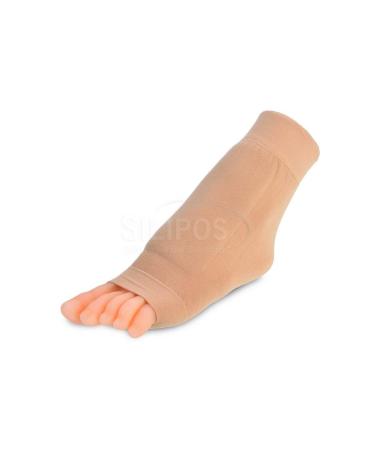 Silipos 92573 Skate Bite Protector - One Size Ankle Compression Sleeve with Mineral Oil Gel Pads. Foot Care Products