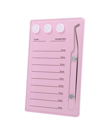 NUSITOU Magnetic Eyelash Board Magnetic Suction Eyelash Pallet Lash Extension Strip Eyelashes Eyelash Grafting Tool Eyelashes Organizer Eyelash Supplies Acrylic Cosmetic Extend Pink 14.3x9.4cm Pink