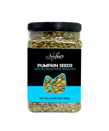 Pumpkin Seeds Pepitas Roasted Unsalted - 32 oz Reusable Container | Similar to Organic Pumpkin Seed - Healthy Snack | Vegan, Keto Diet Friendly | Hand-Picked | Kosher Certified | 100% Natural | Great for Daily Use, Baking, - Buy Online on GoSupps.com