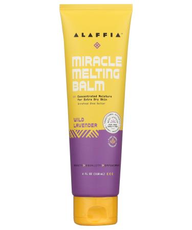 Alaffia Wild Lavender Scented Melting Miracle Balm Natural 4 Fluid Ounces (Pack Of 4)