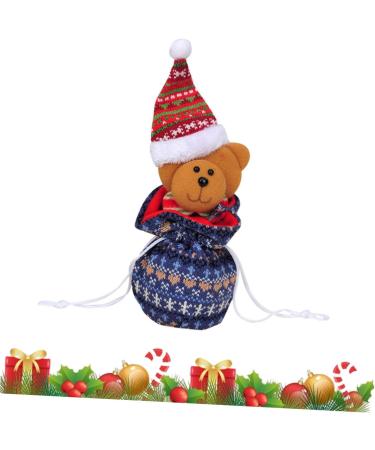KOMBIUDA 1pc Christmas Candy Portable Storage Ornament Hanging Bag Little Knitted Bear Adorable Kids Bags - Buy Online on GoSupps.com