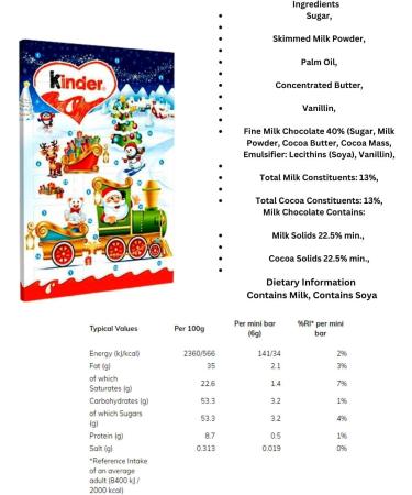 Set of 2 Advent Calendars containing a Kinder Advent Calendar 144 g Set of 2 with Christmas card with envelope - Buy Online on GoSupps.com