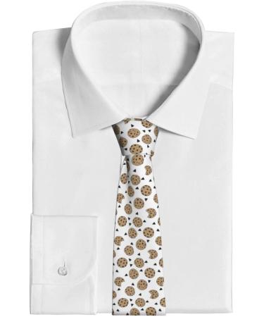 LamaMe Cookies Food Chocolate Chip Biscuits Anti-Floating Buckle Design Tie For Daily Work Wedding Banquet Dress With Holiday Birthday Gift - Buy Online on GoSupps.com