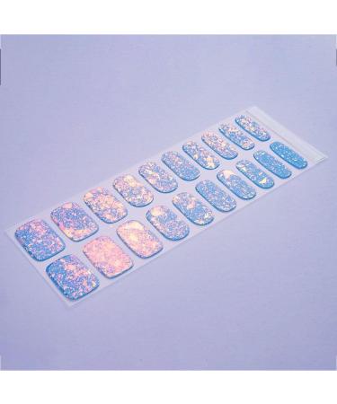 Zaubern gel4Home - Blue Sparkle UV Nail Wraps Gel Foils & Semi-Cured Gel Nails for International Shipping - Buy Online on GoSupps.com